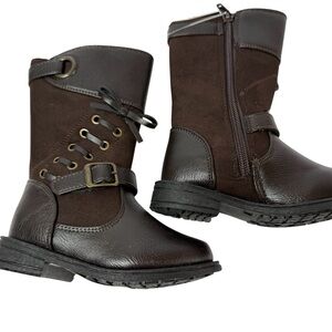 Kids Rachel Brown Lace up Zip Boots NWOT